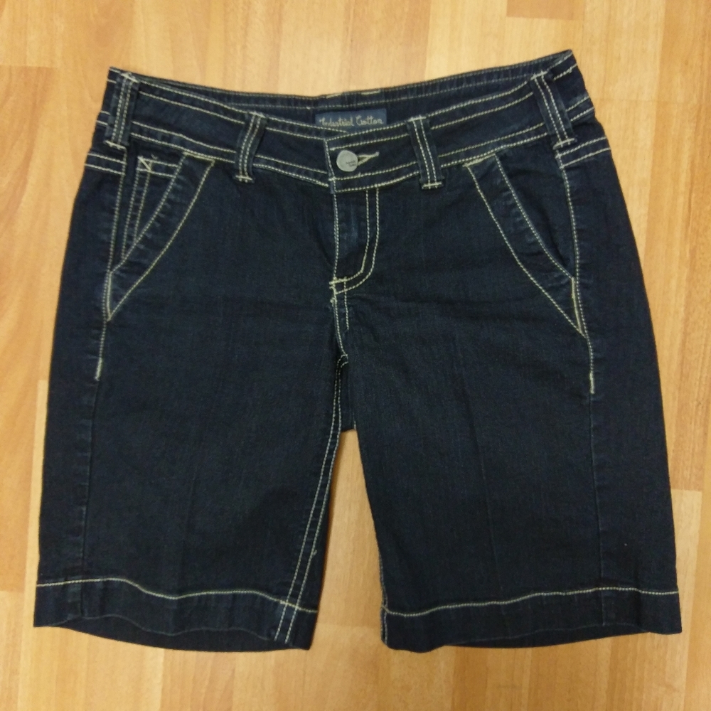 Industrial Cotton Dark Blue Jean Shorts,  size 11